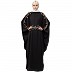 Party wear Kaftan abaya with embroidery work- Black-Gold